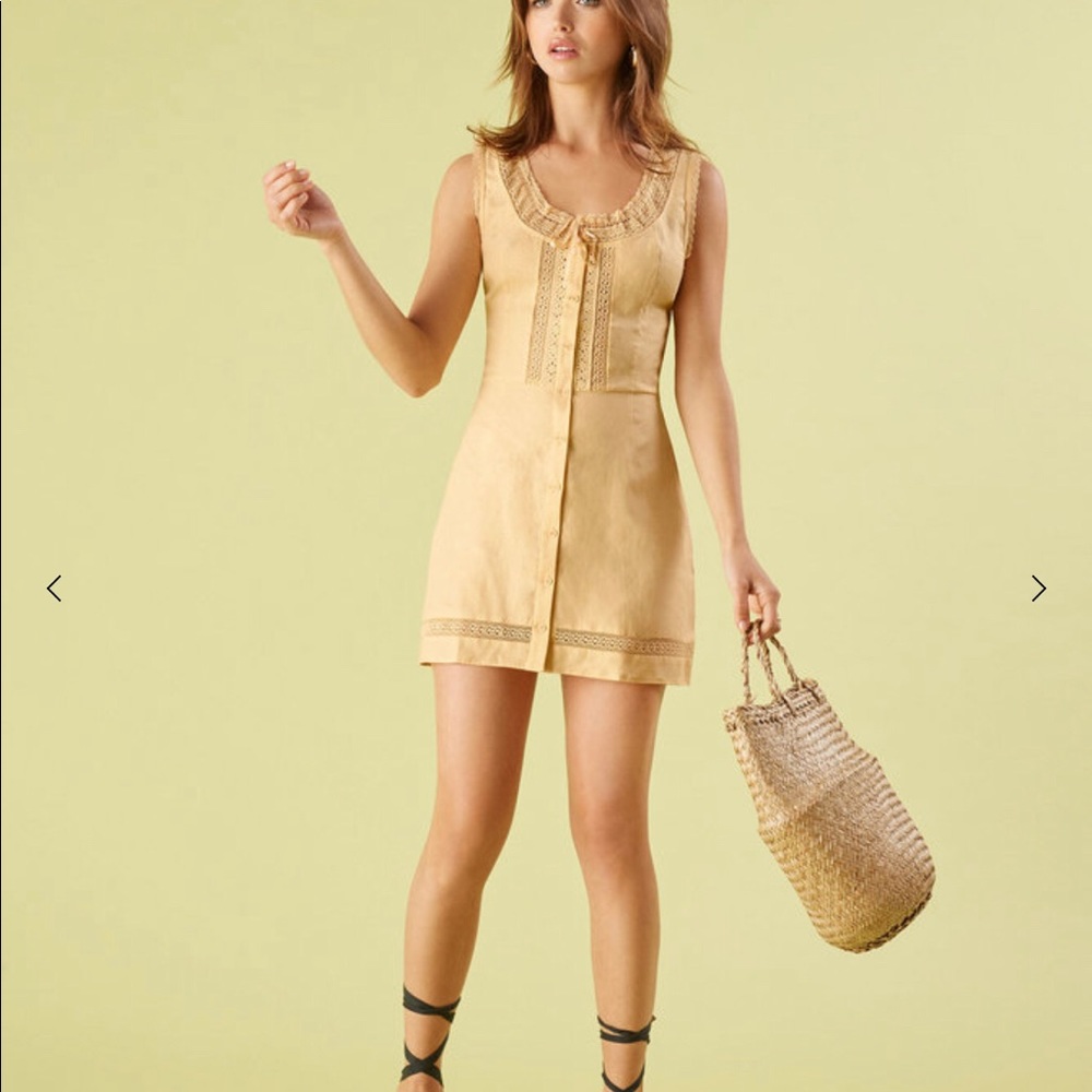 NWT Reformation Helene dress in Parmesan